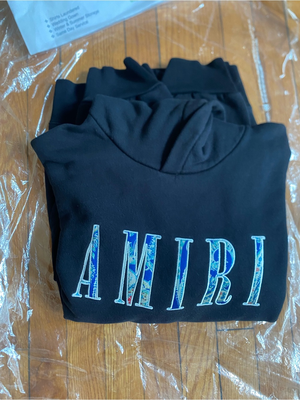 AMIRI black hoodie sweat shirt Sz XXL
